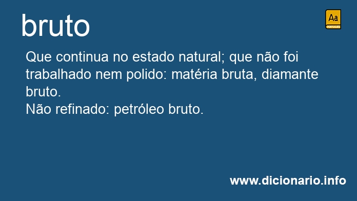 Significado de bruto