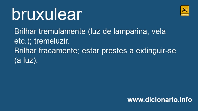 Significado de bruxuleante
