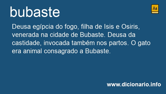 Significado de bubaste