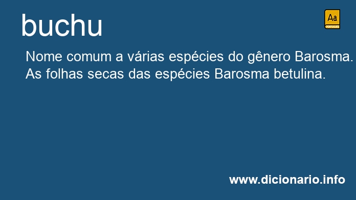 Significado de buchu