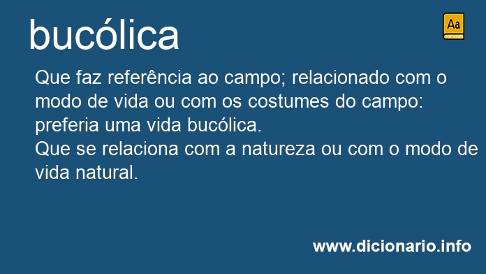 Significado de buclica