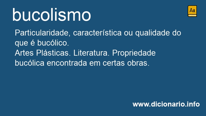 Significado de bucolismos