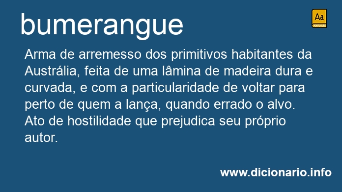 Significado de bumerangua