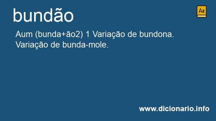 Significado de bundo