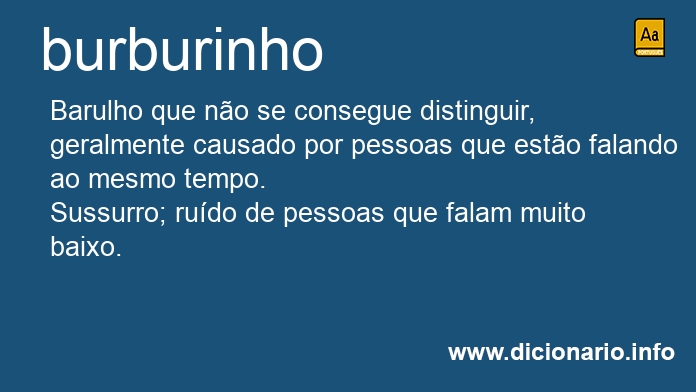 Significado de burburinho