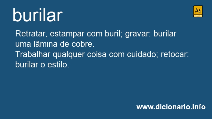 Significado de burilar