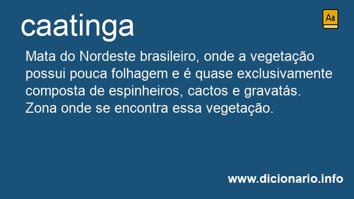 Significado de caatinga