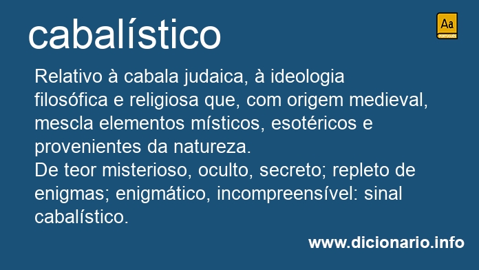 Significado de cabalstico