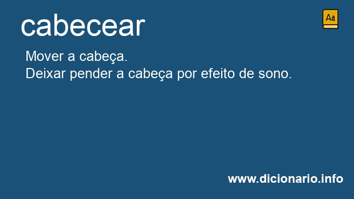 Significado de cabeceai