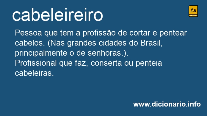 Significado de cabeleireiro