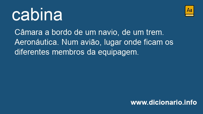 Significado de cabina