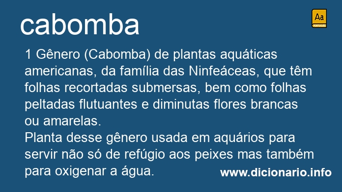 Significado de cabomba