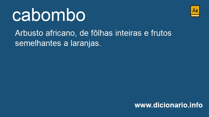 Significado de cabombo