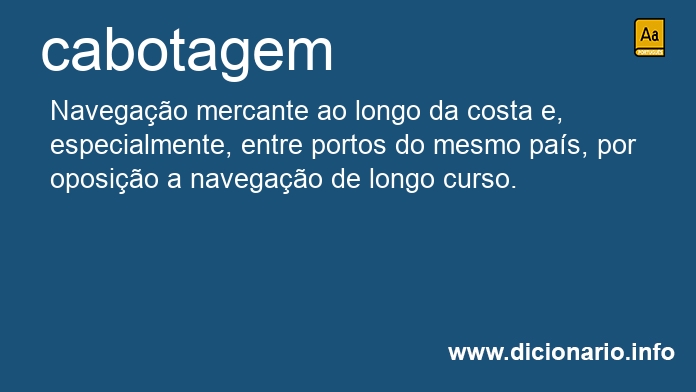 Significado de cabotagem