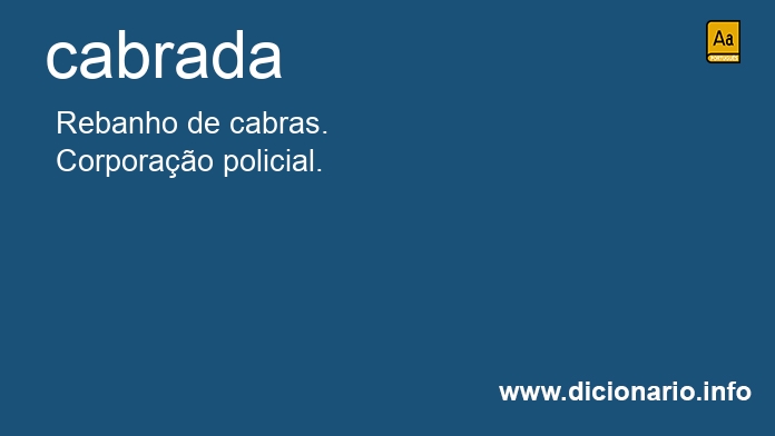 Significado de cabrada