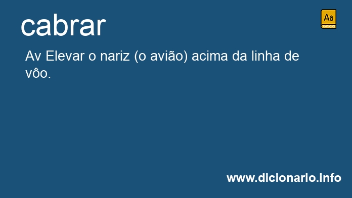 Significado de cabrar