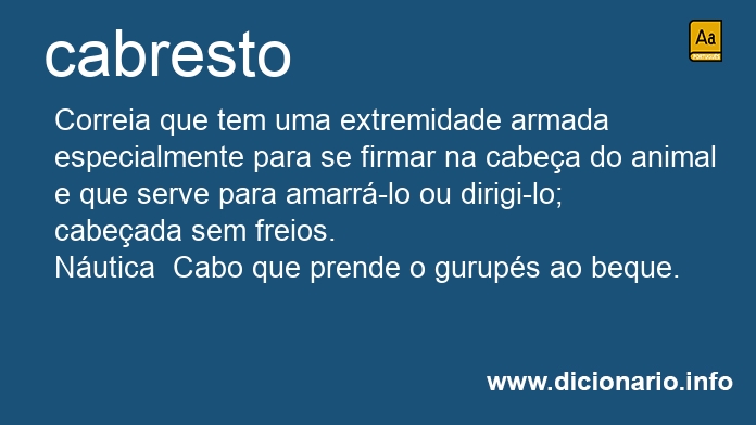 Significado de cabresto