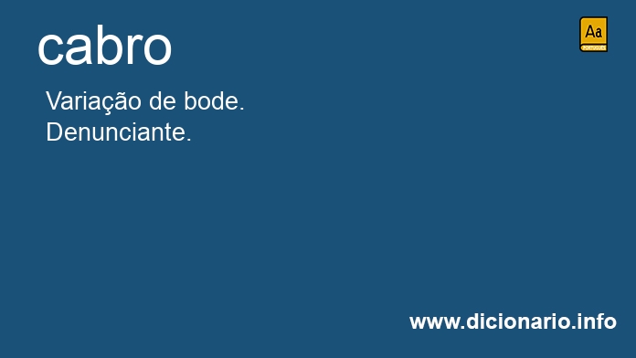 Significado de cabros