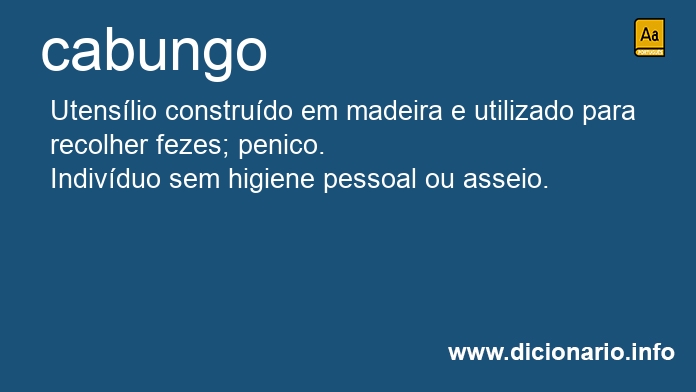 Significado de cabungo