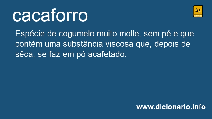 Significado de cacaforro