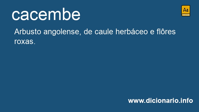 Significado de cacembe