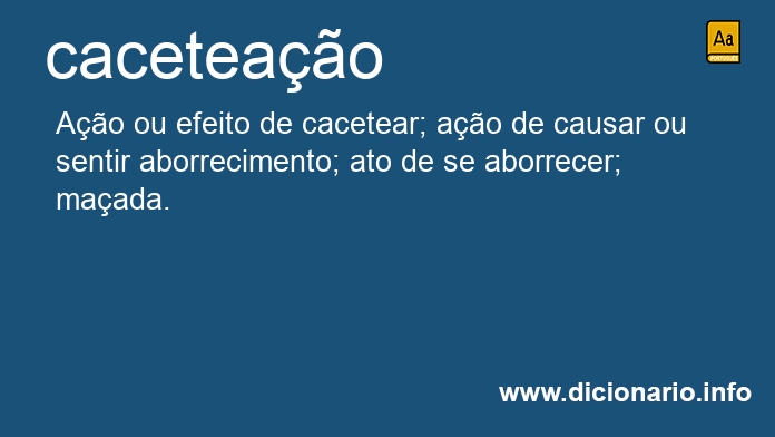 Significado de caceteao