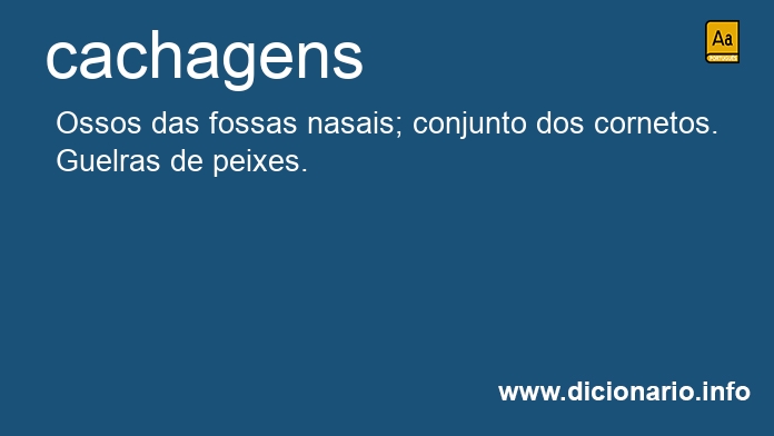 Significado de cachagens