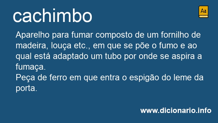 Significado de cachimbo