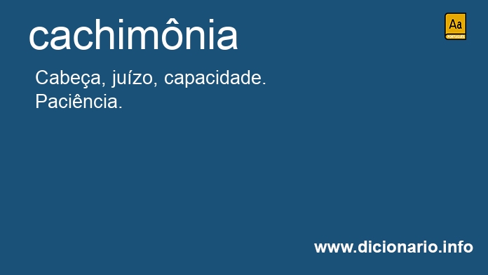 Significado de cachimnia