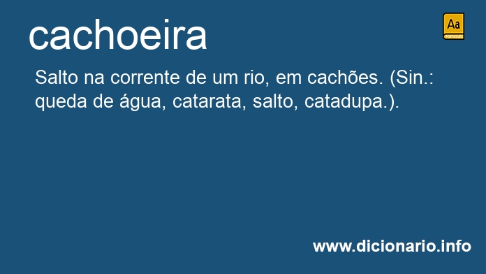 Significado de cachoeira