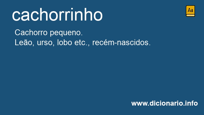 Significado de cachorrinho