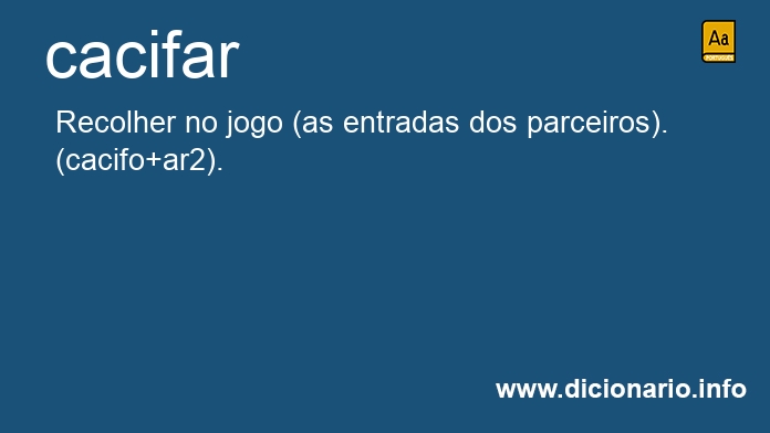 Significado de cacifar