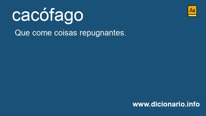 Significado de cacfago