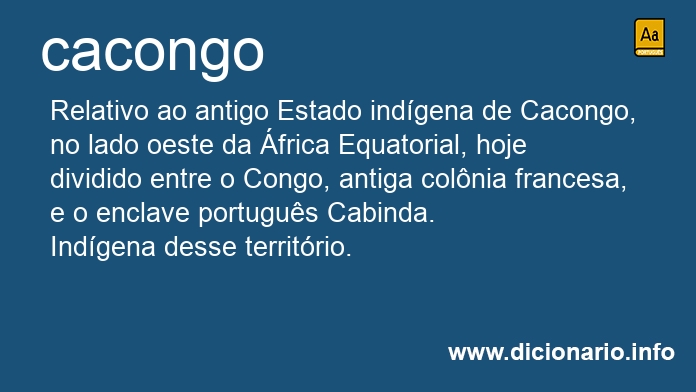 Significado de cacongo