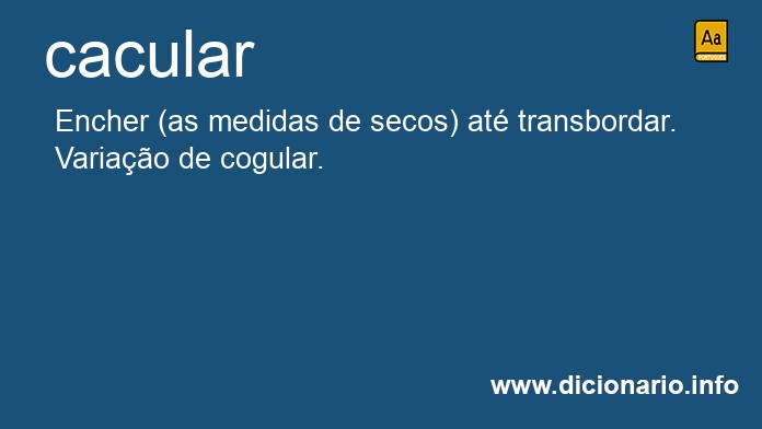 Significado de cacular