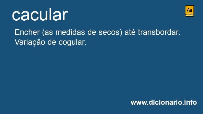Significado de cacule