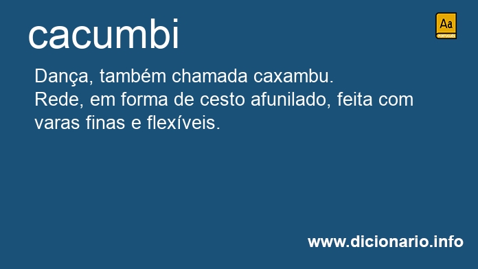 Significado de cacumbi