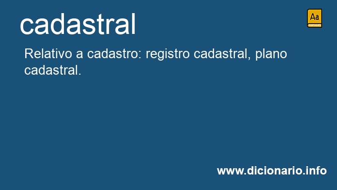 Significado de cadastral
