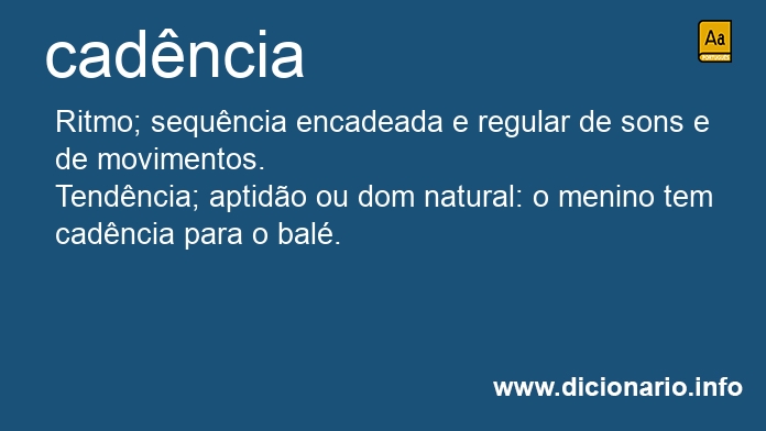 Significado de cadncia