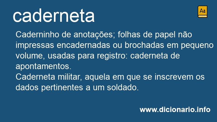 Significado de cadernetas