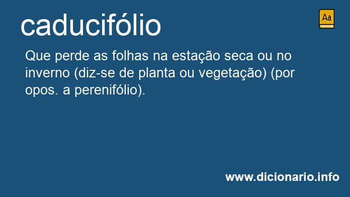 Significado de caduciflio