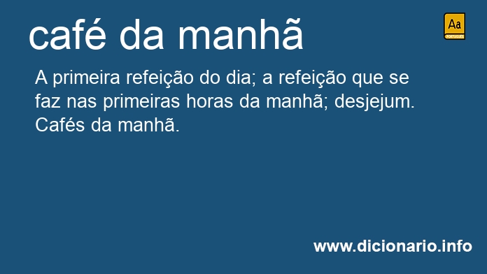 Significado de caf da manh