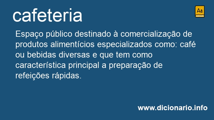 Significado de cafeteria