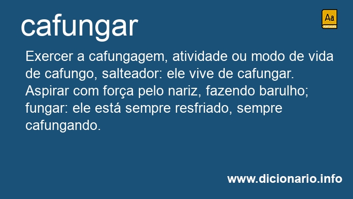 Significado de cafungasse