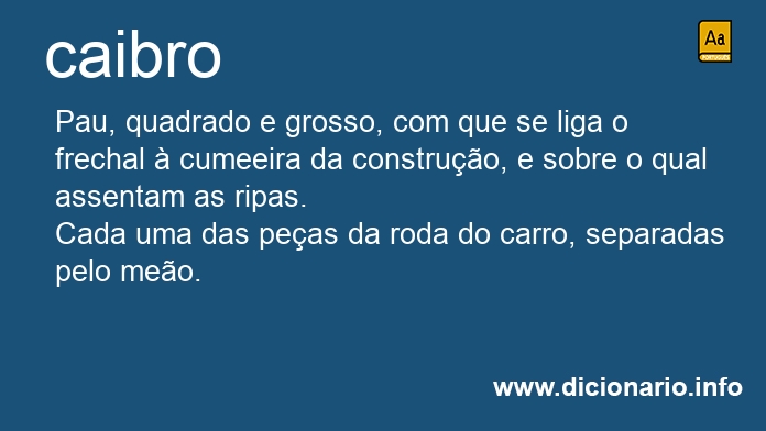 Significado de caibro