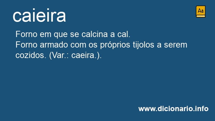 Significado de caieira