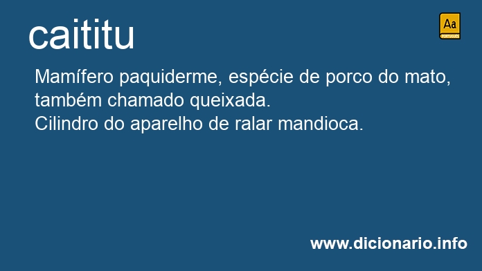 Significado de caititu