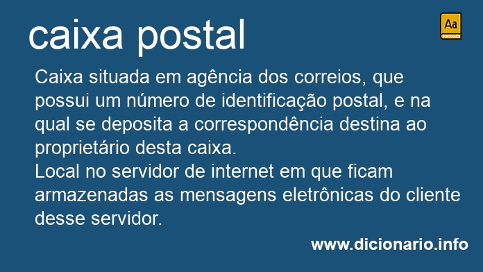 Significado de caixa postal