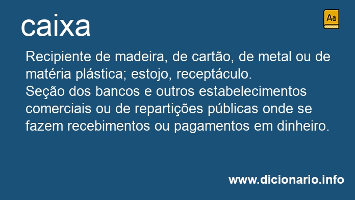 Significado de caixa