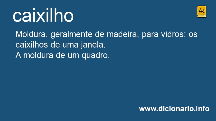 Significado de caixilhos